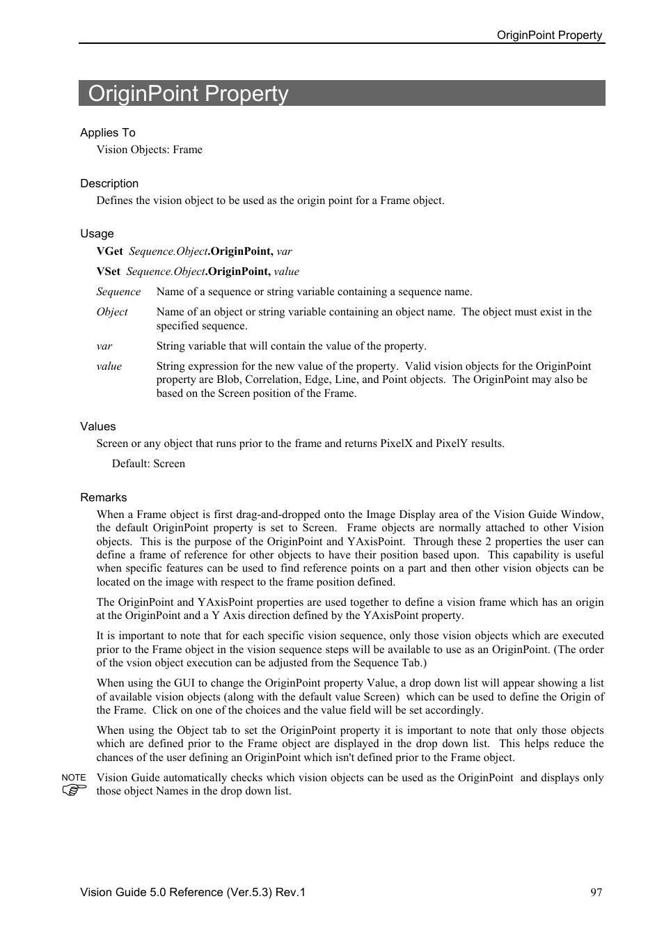 Originpoint property | Epson 5 User Manual | Page 111 / 216