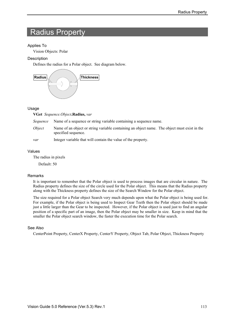 Radius property | Epson 5 User Manual | Page 127 / 216