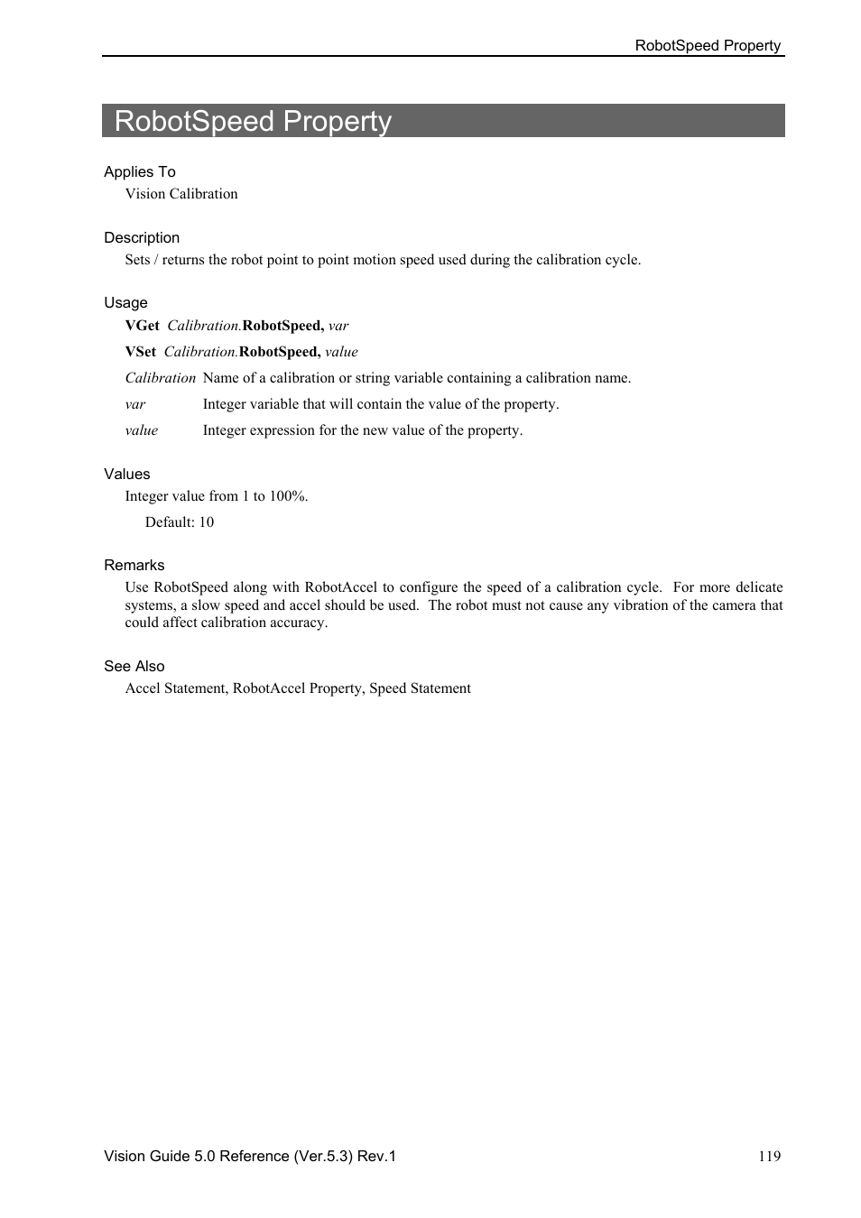 Robotspeed property | Epson 5 User Manual | Page 133 / 216