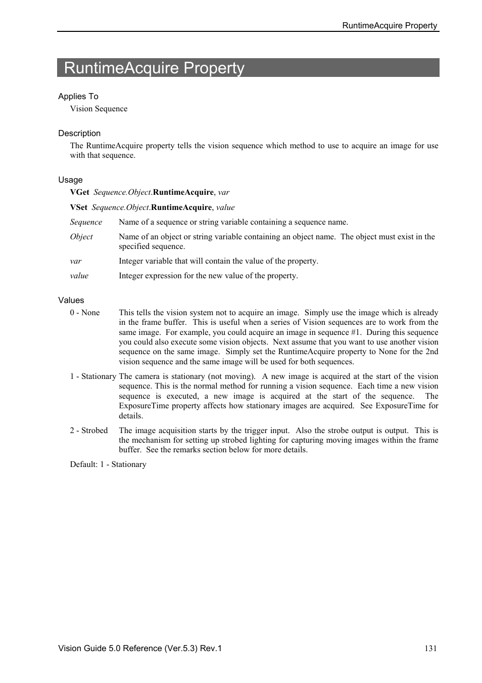 Runtimeacquire property | Epson 5 User Manual | Page 145 / 216