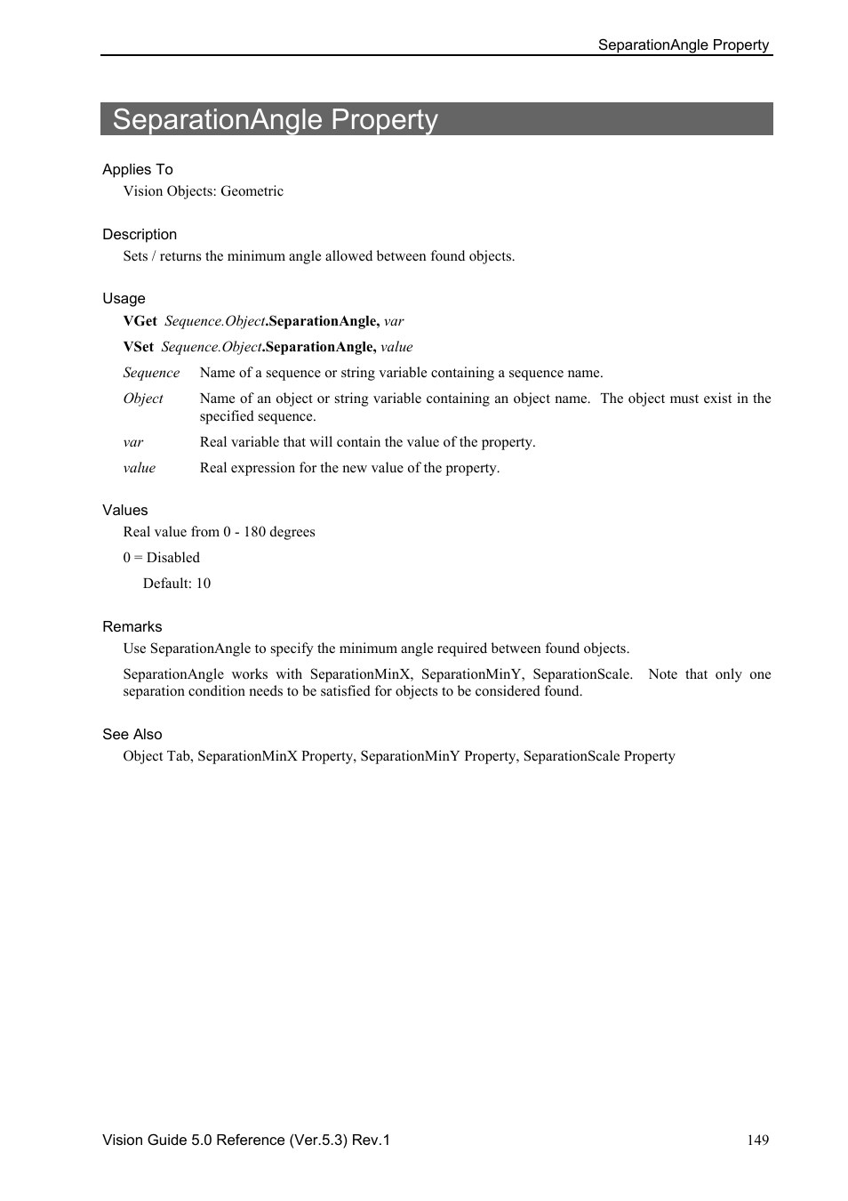 Separationangle property | Epson 5 User Manual | Page 163 / 216