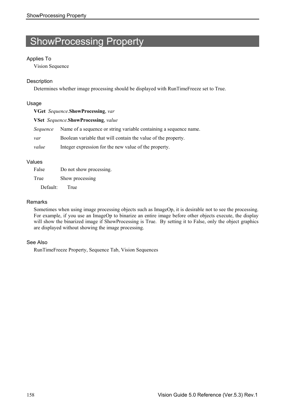 Showprocessing property | Epson 5 User Manual | Page 172 / 216