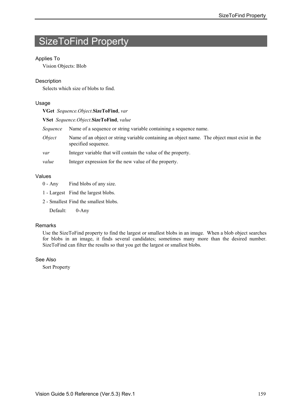 Sizetofind property | Epson 5 User Manual | Page 173 / 216