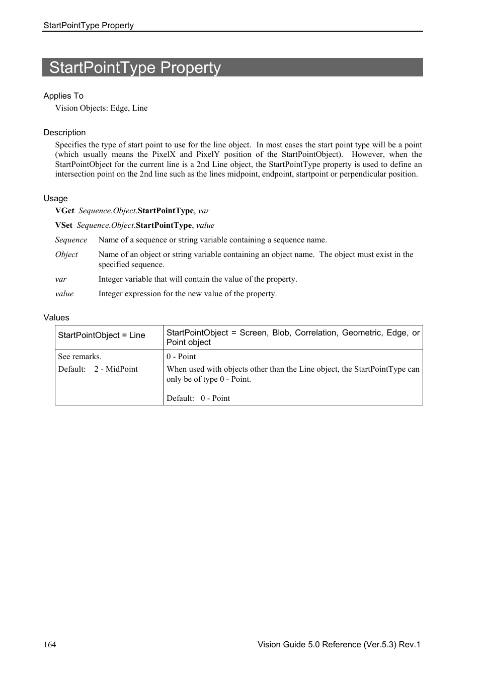 Startpointtype property | Epson 5 User Manual | Page 178 / 216