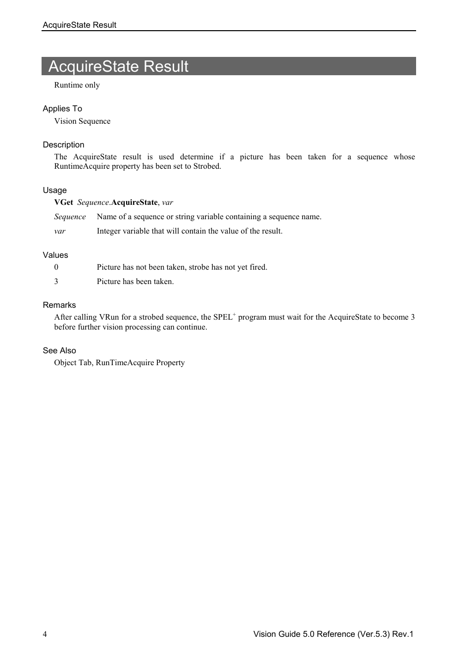 Acquirestate result | Epson 5 User Manual | Page 18 / 216