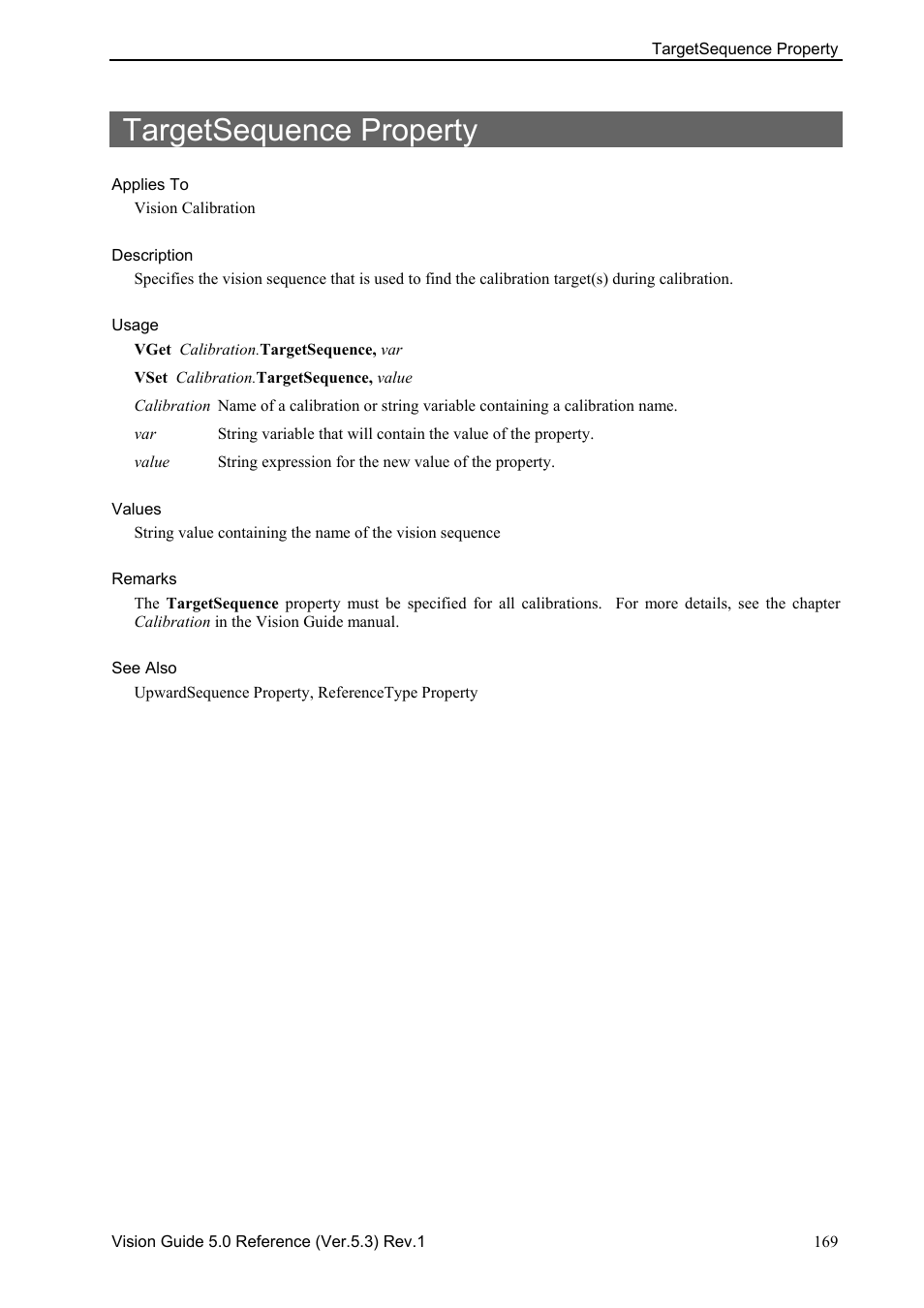 Targetsequence property | Epson 5 User Manual | Page 183 / 216