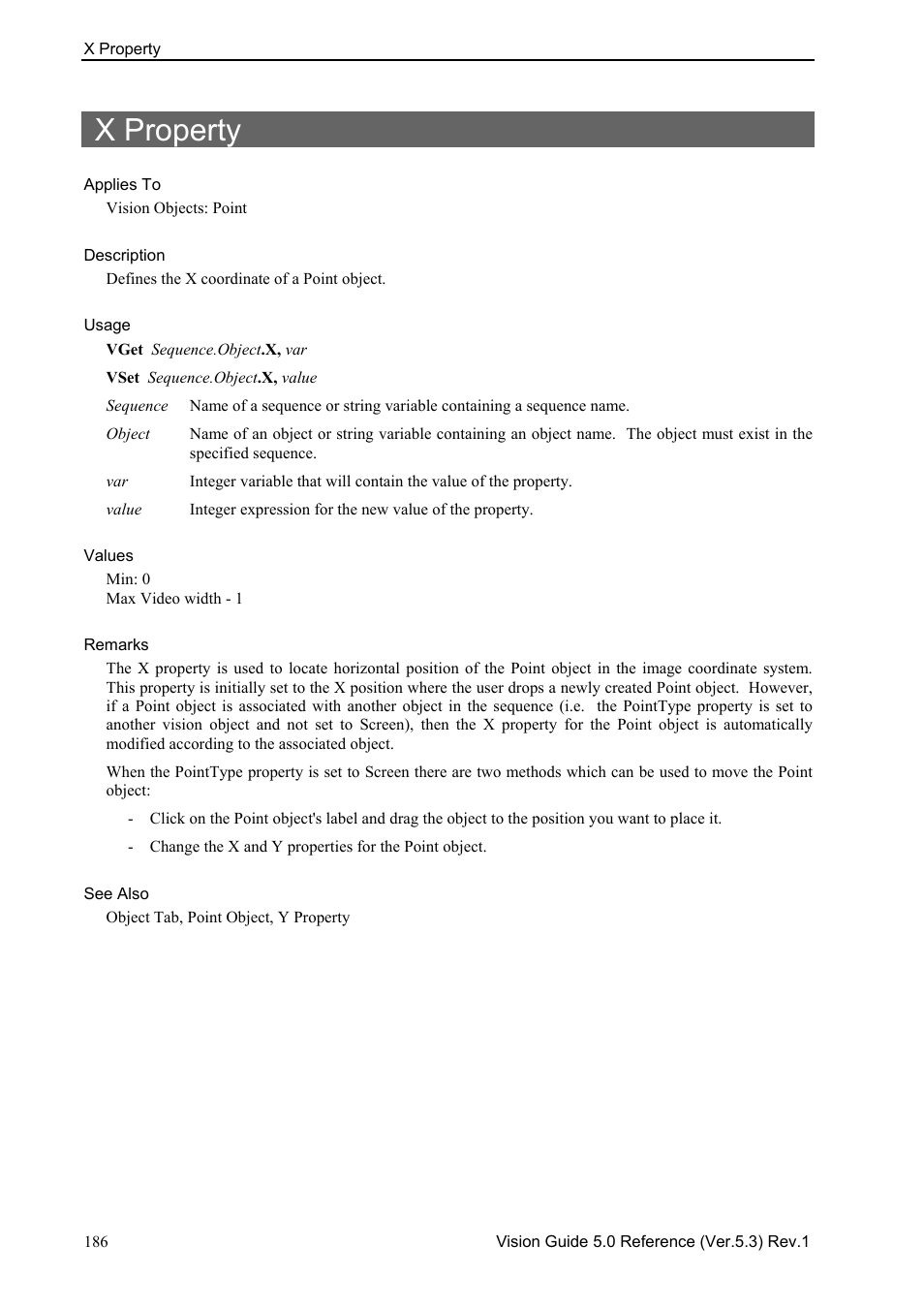 X property | Epson 5 User Manual | Page 200 / 216