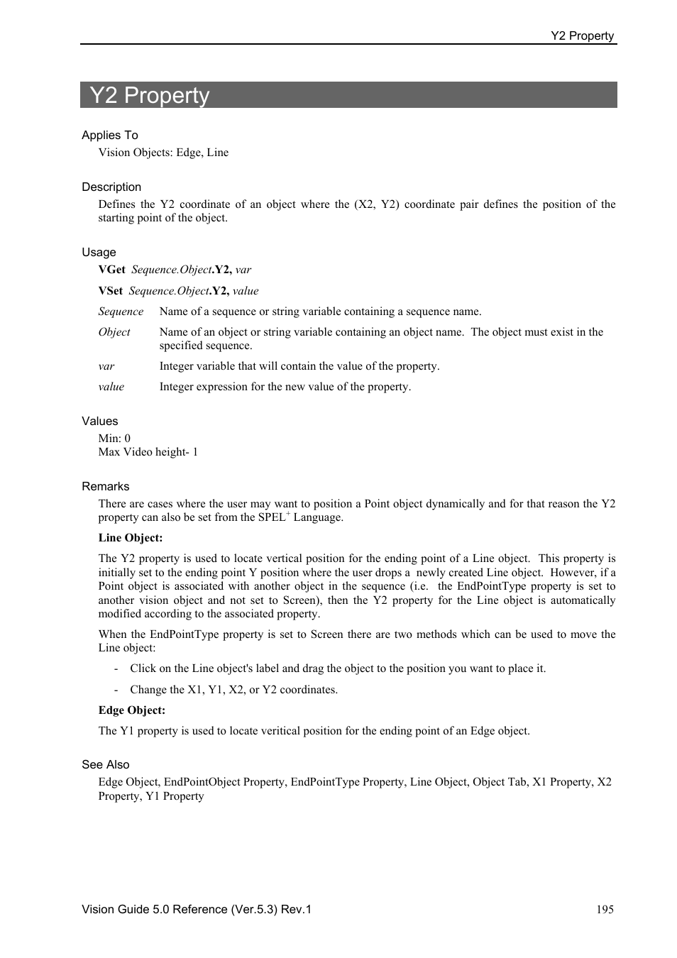 Y2 property | Epson 5 User Manual | Page 209 / 216