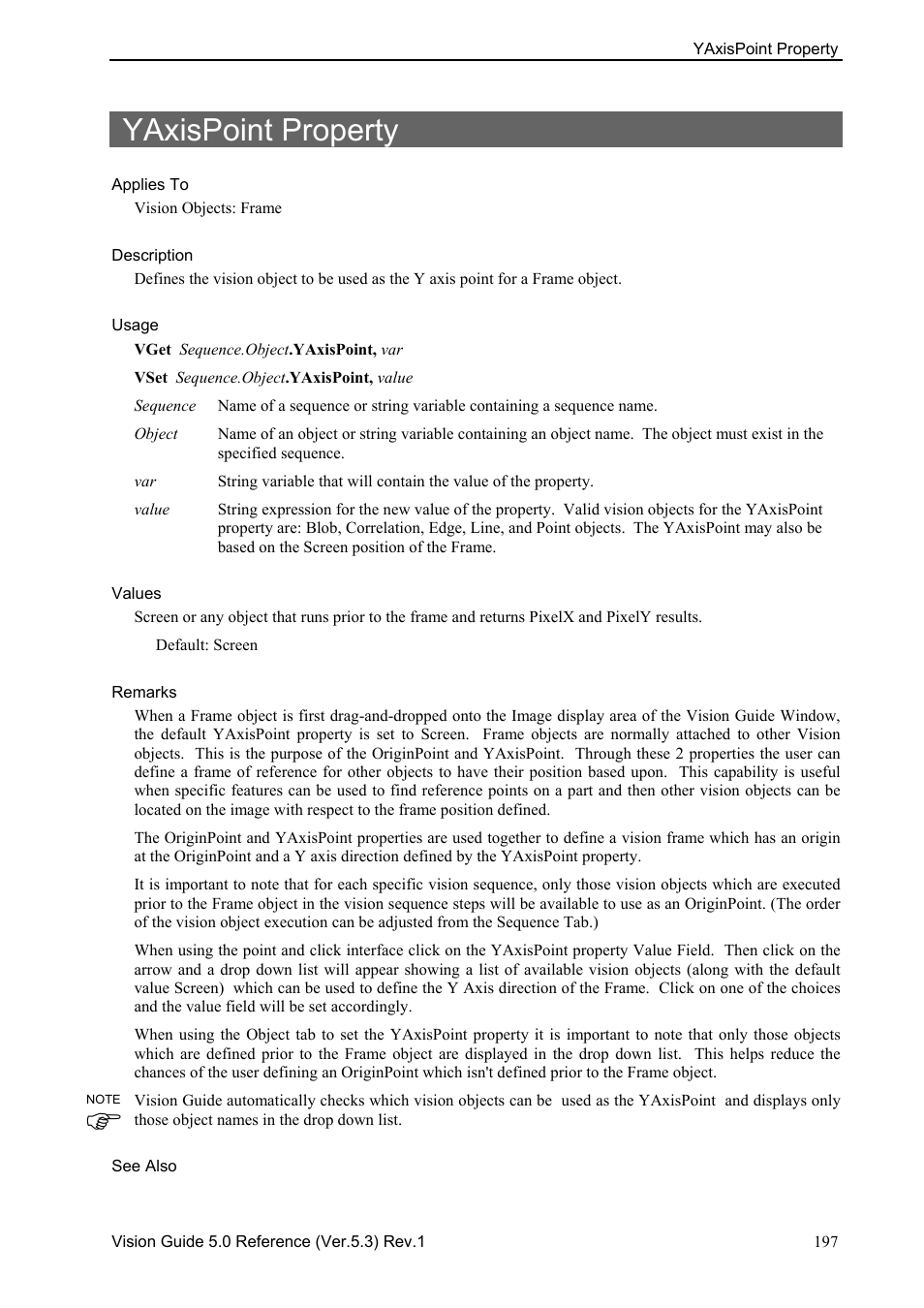 Yaxispoint property | Epson 5 User Manual | Page 211 / 216