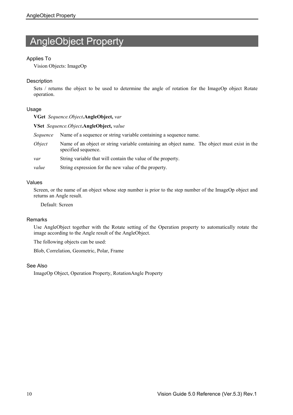 Angleobject property | Epson 5 User Manual | Page 24 / 216