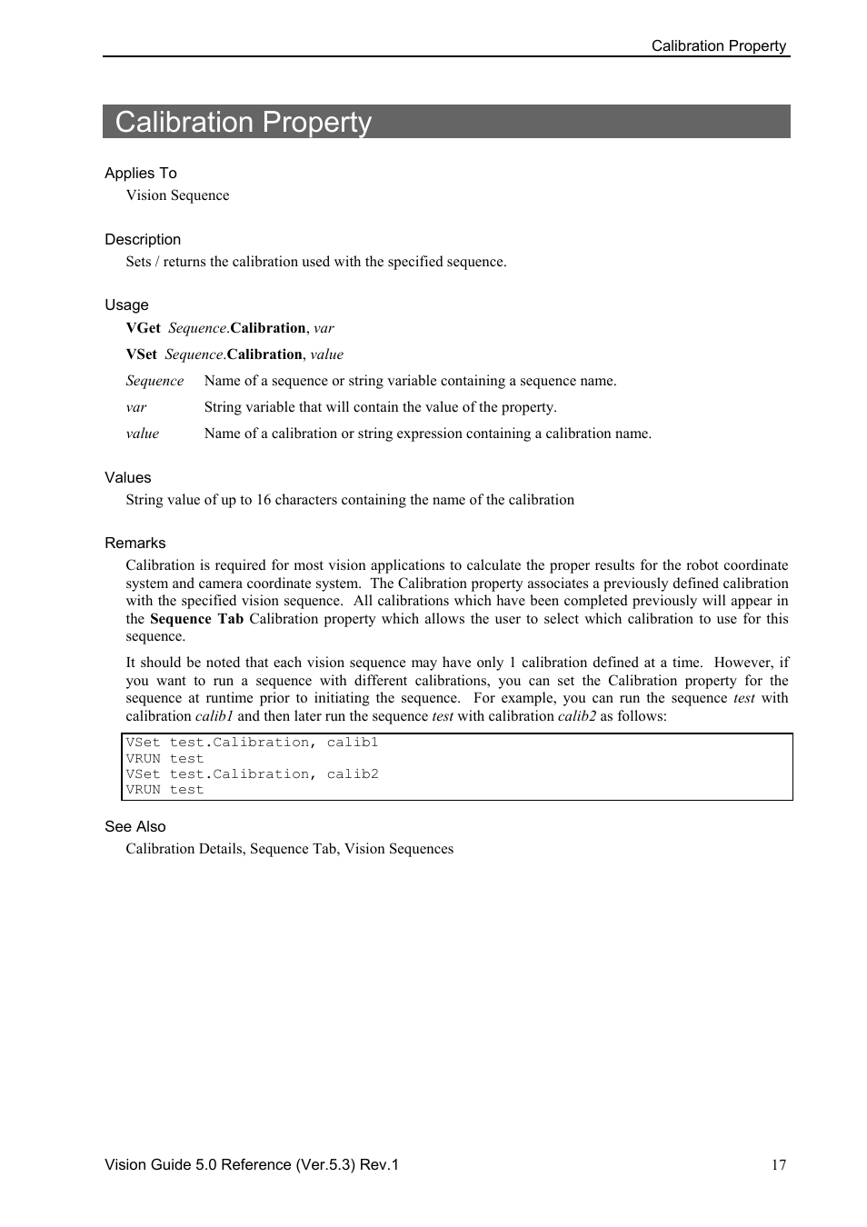 Calibration property | Epson 5 User Manual | Page 31 / 216