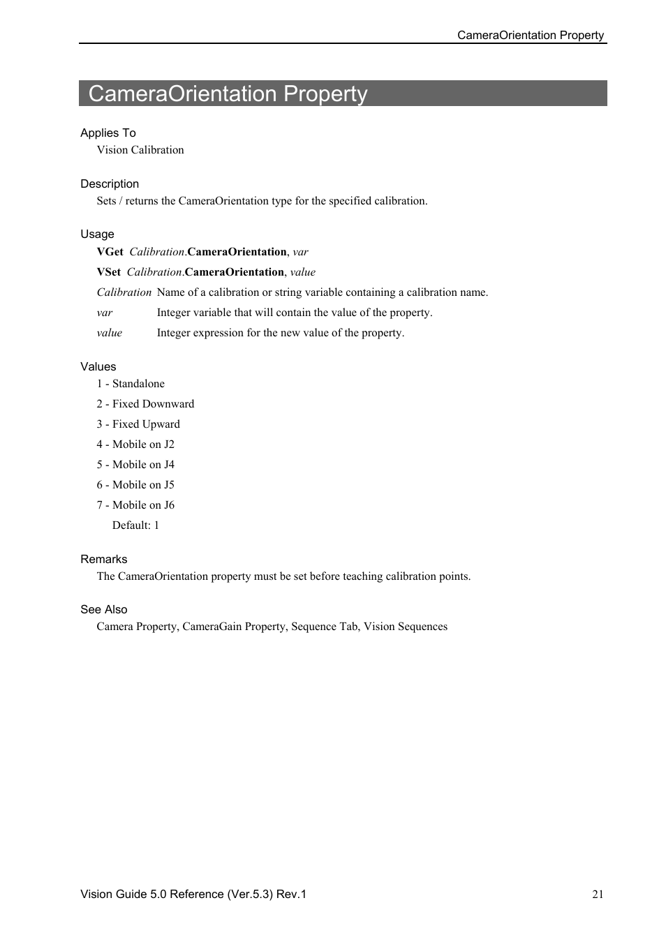 Cameraorientation property | Epson 5 User Manual | Page 35 / 216