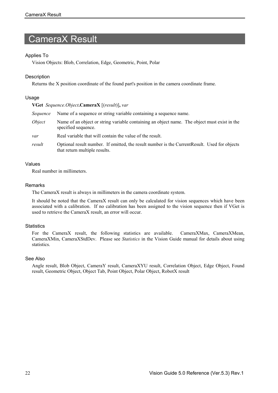 Camerax result | Epson 5 User Manual | Page 36 / 216