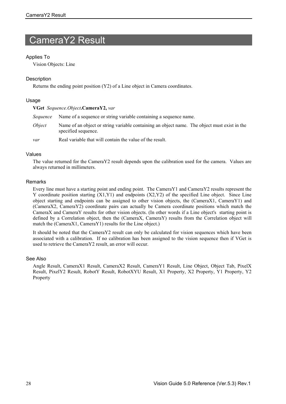Cameray2 result | Epson 5 User Manual | Page 42 / 216