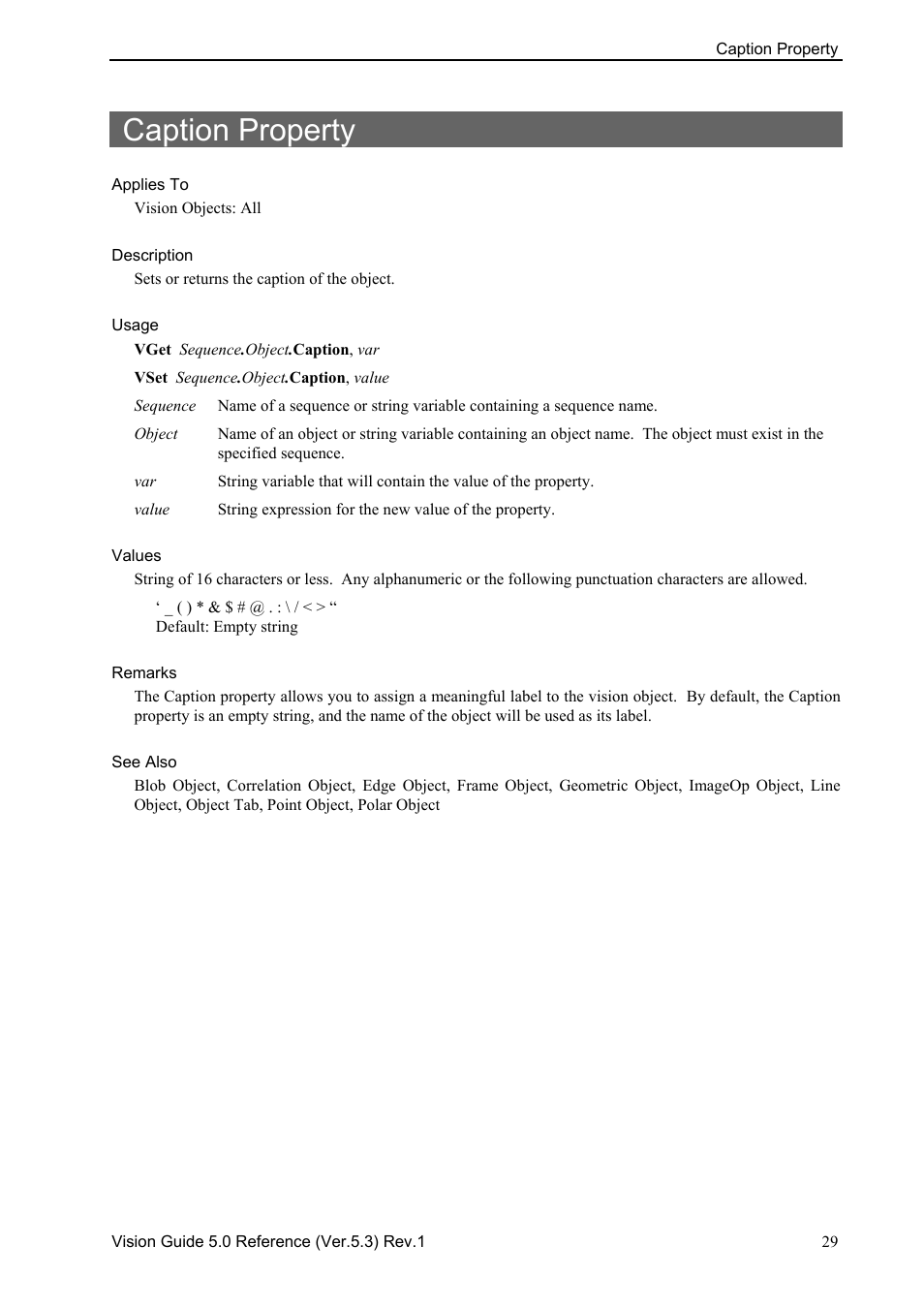 Caption property | Epson 5 User Manual | Page 43 / 216