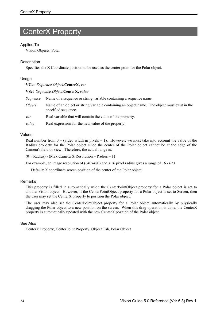 Centerx property | Epson 5 User Manual | Page 48 / 216