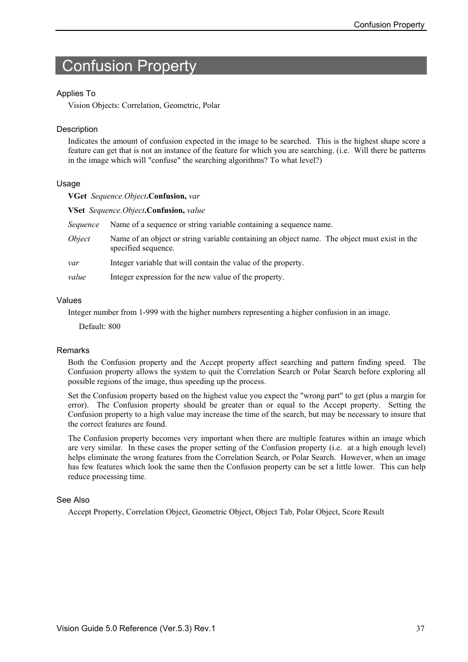 Confusion property | Epson 5 User Manual | Page 51 / 216