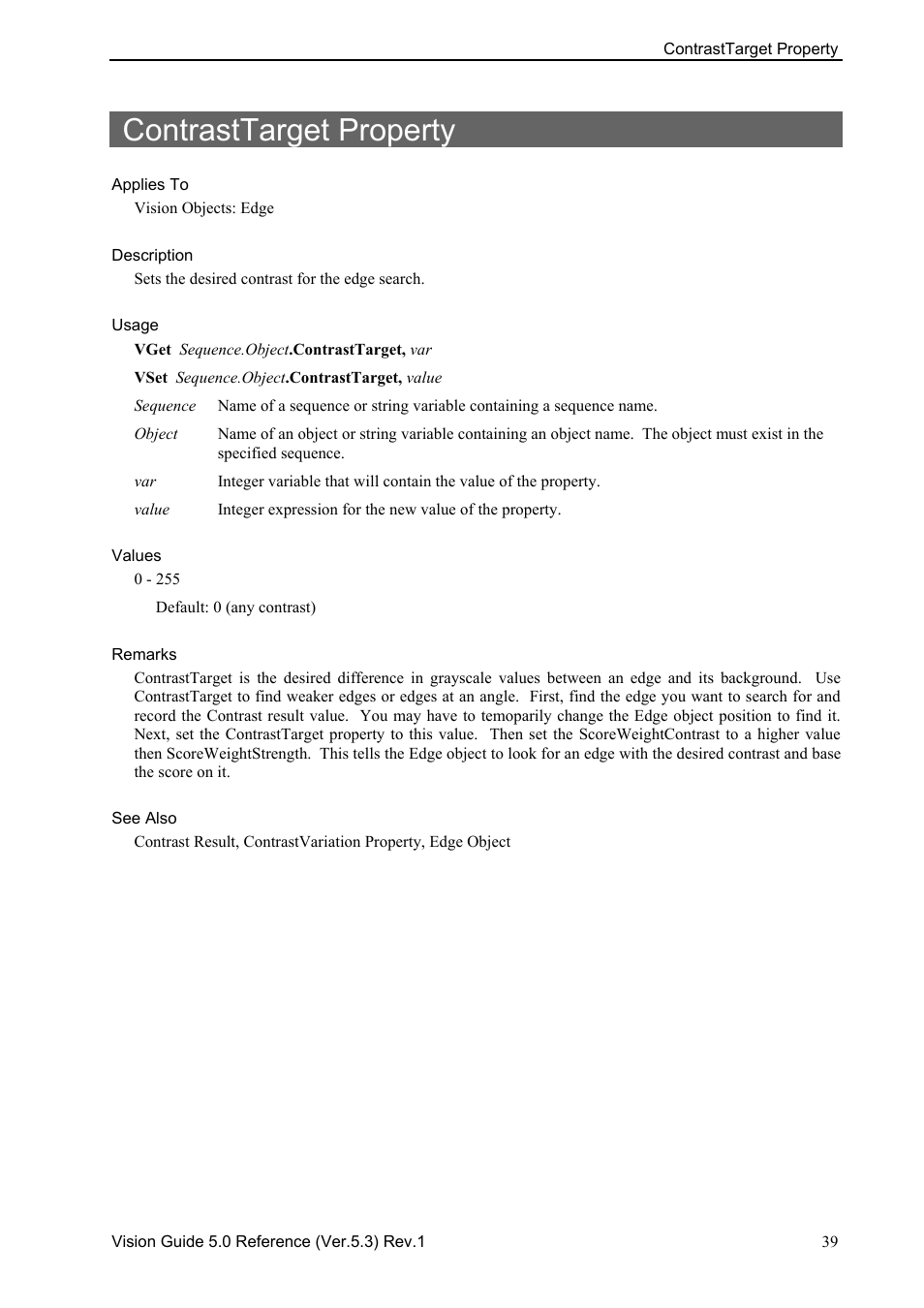 Contrasttarget property | Epson 5 User Manual | Page 53 / 216