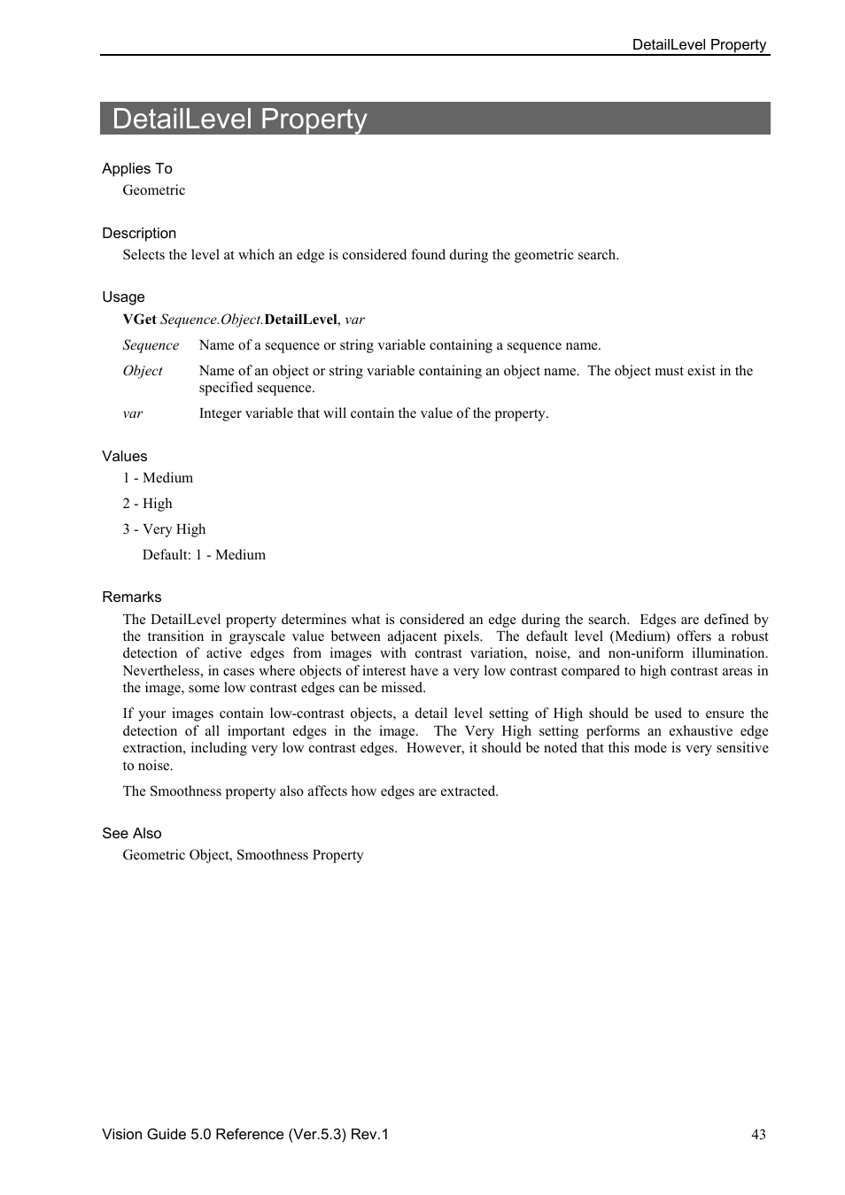 Detaillevel property | Epson 5 User Manual | Page 57 / 216