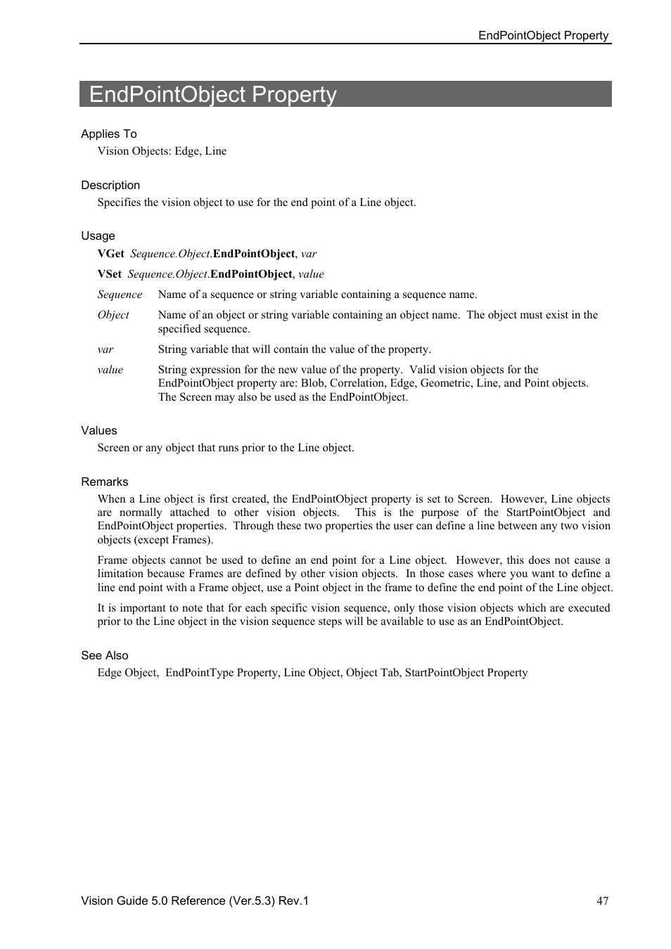 Endpointobject property | Epson 5 User Manual | Page 61 / 216