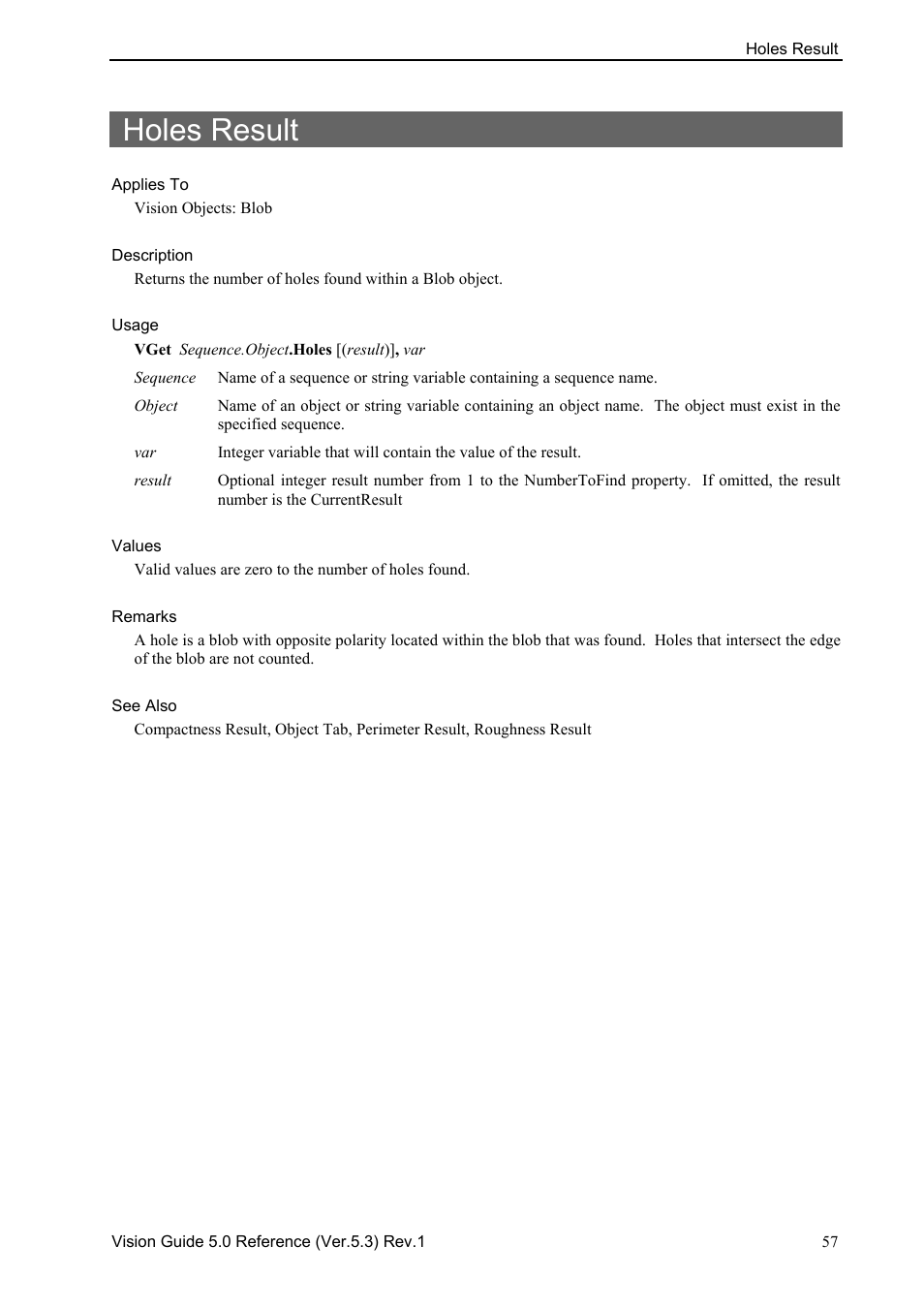 Holes result | Epson 5 User Manual | Page 71 / 216