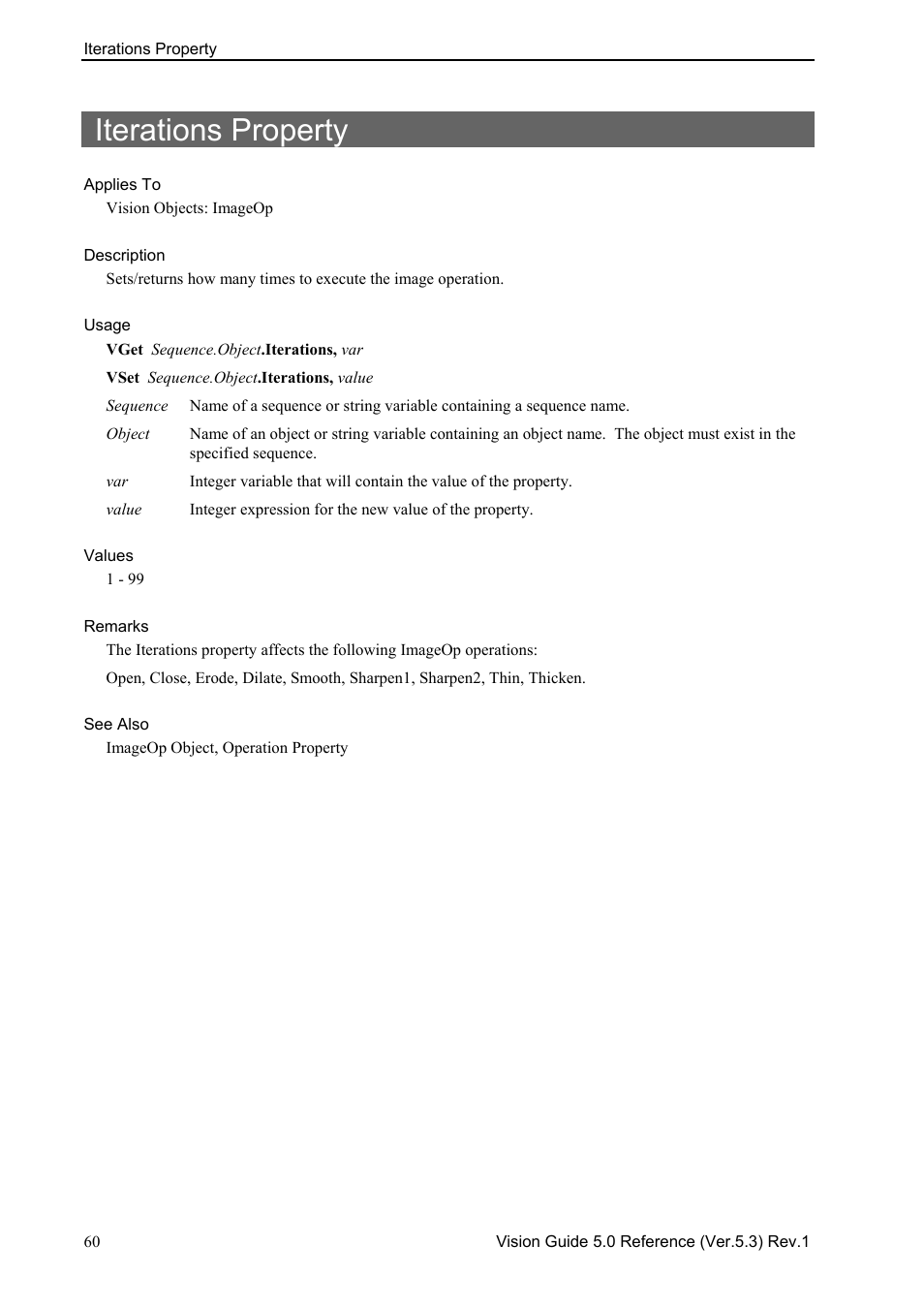 Iterations property | Epson 5 User Manual | Page 74 / 216