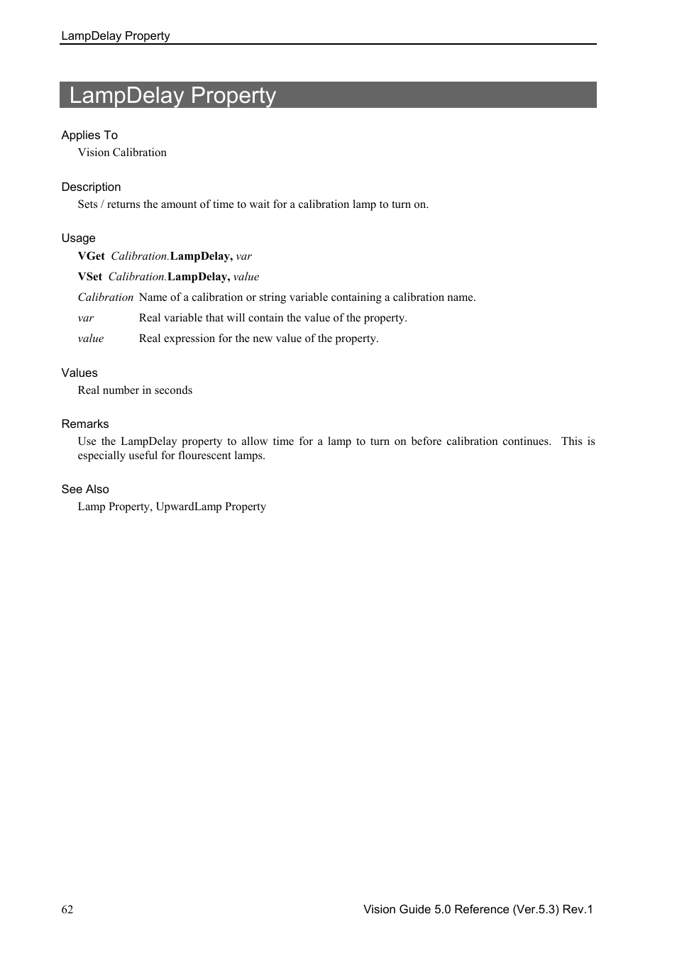 Lampdelay property | Epson 5 User Manual | Page 76 / 216