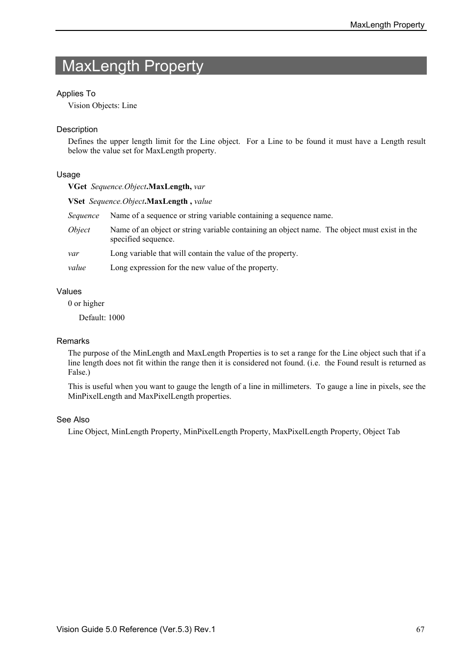 Maxlength property | Epson 5 User Manual | Page 81 / 216