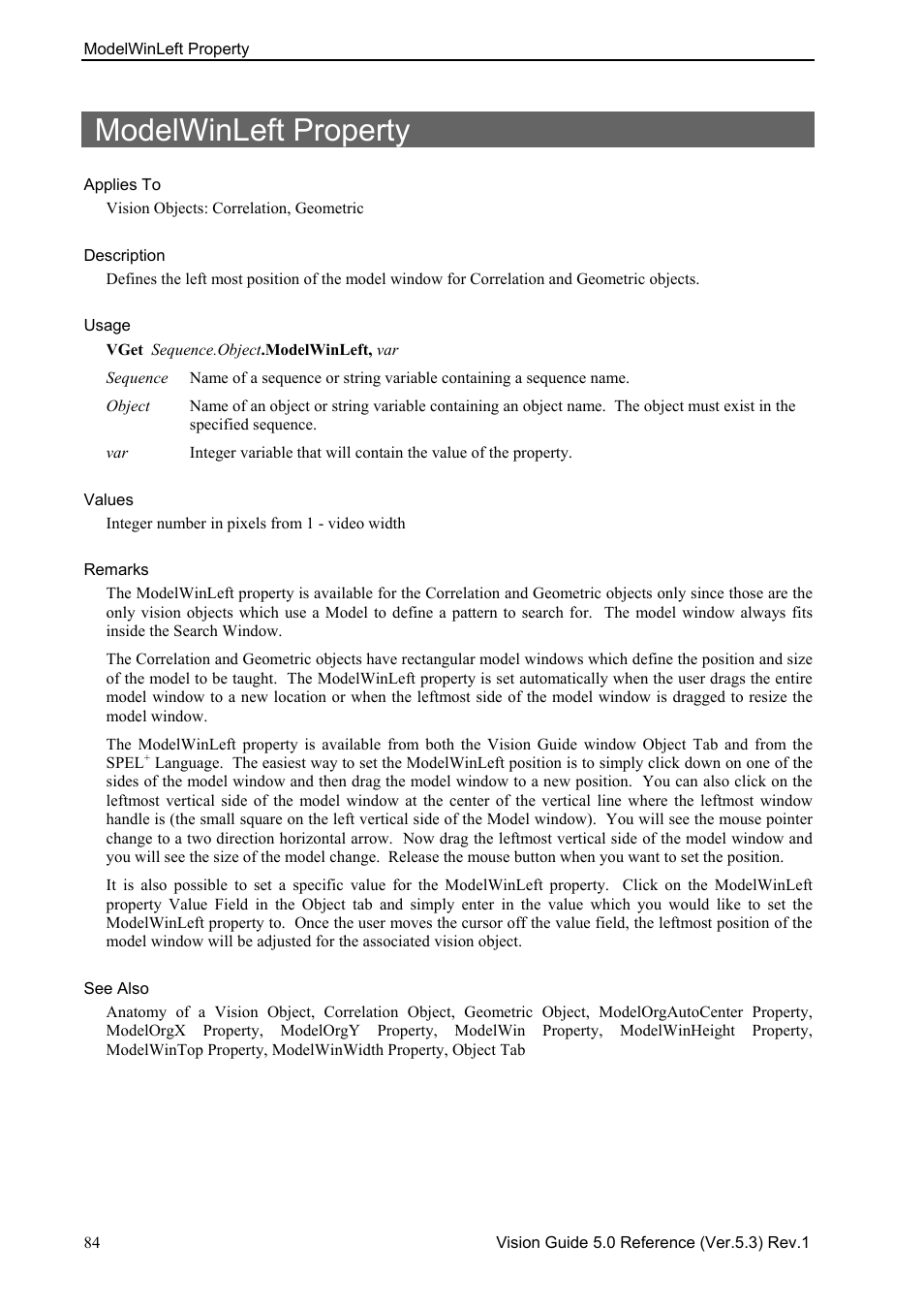 Modelwinleft property | Epson 5 User Manual | Page 98 / 216