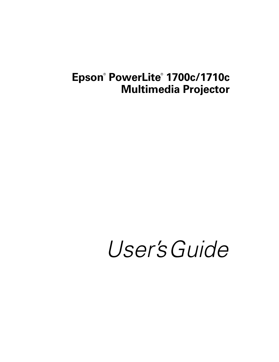 Epson 1710c User Manual | 100 pages