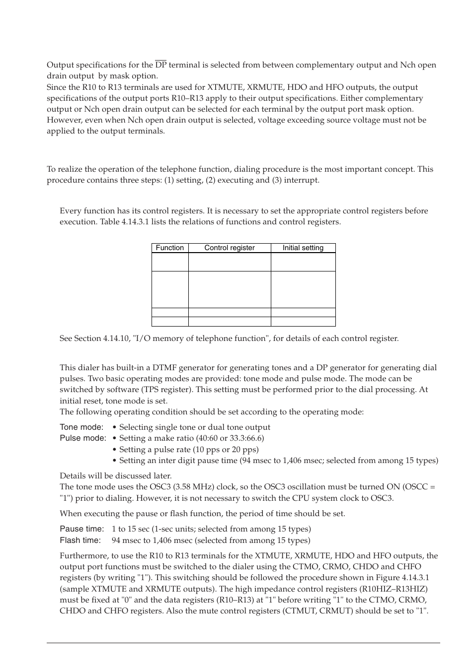 2 mask option, 3 operation of telephone function | Epson S1C63558 User Manual | Page 123 / 185