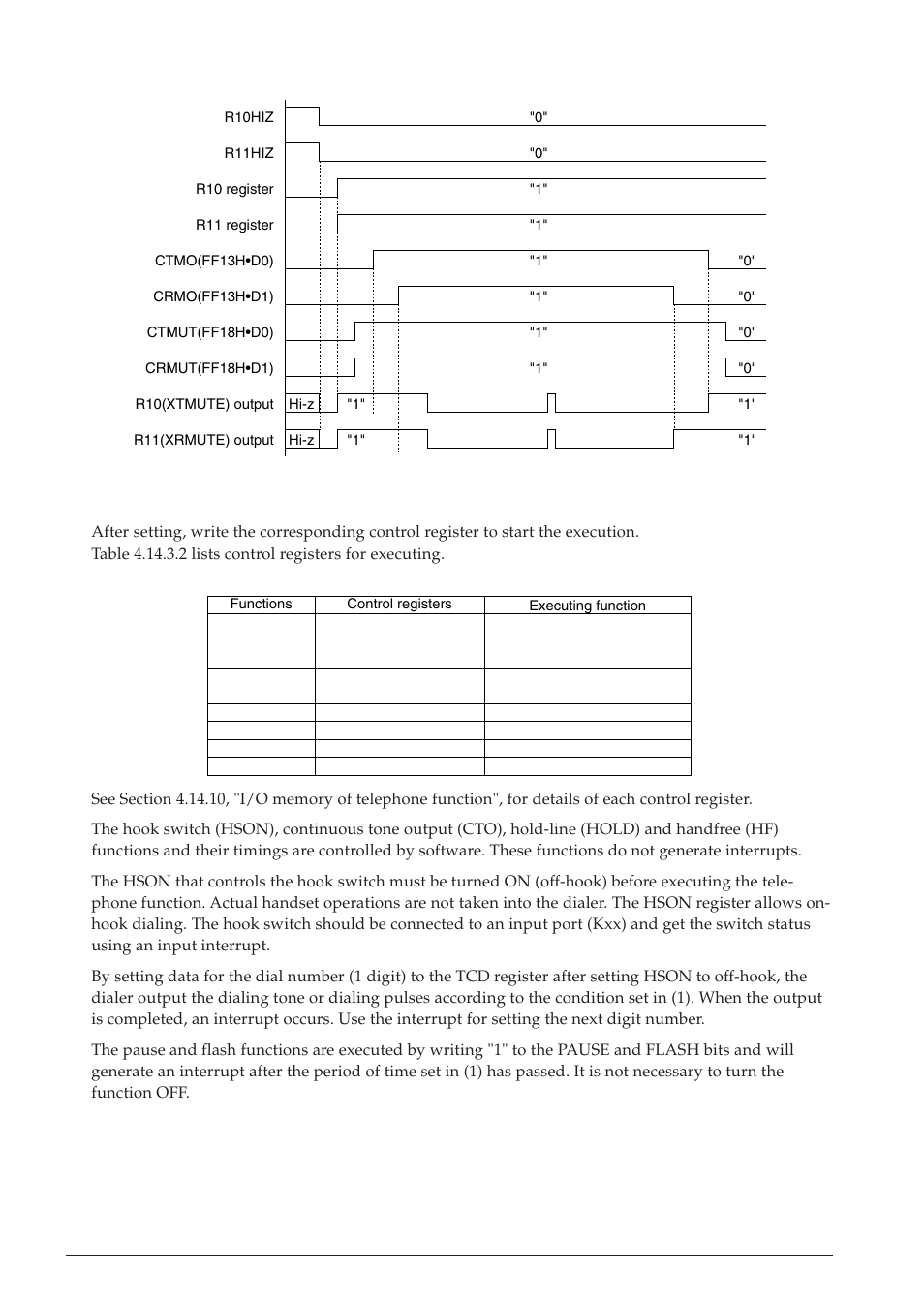 2) executing | Epson S1C63558 User Manual | Page 124 / 185