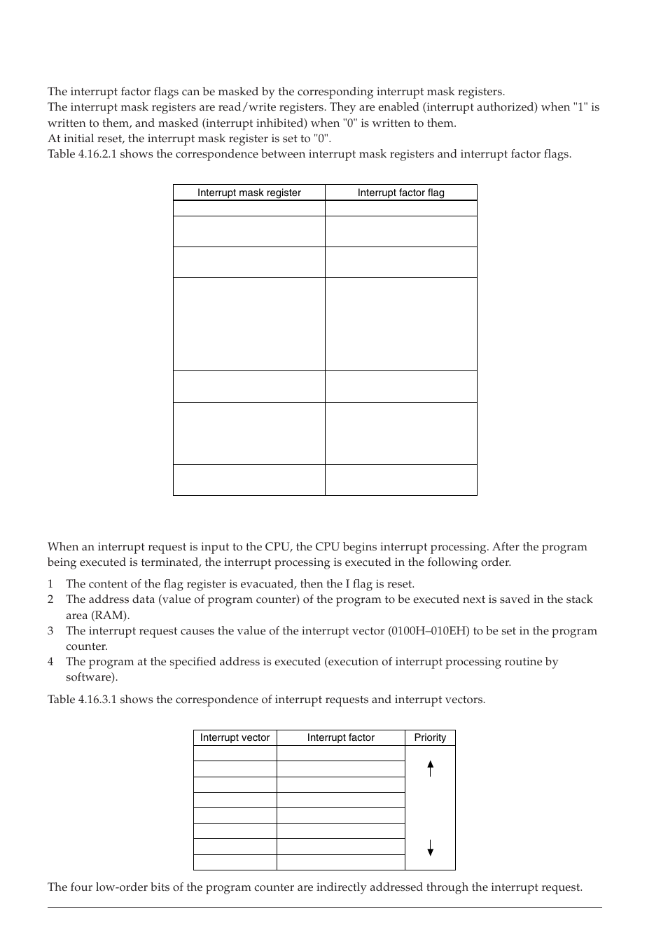 2 interrupt mask, 3 interrupt vector | Epson S1C63558 User Manual | Page 158 / 185