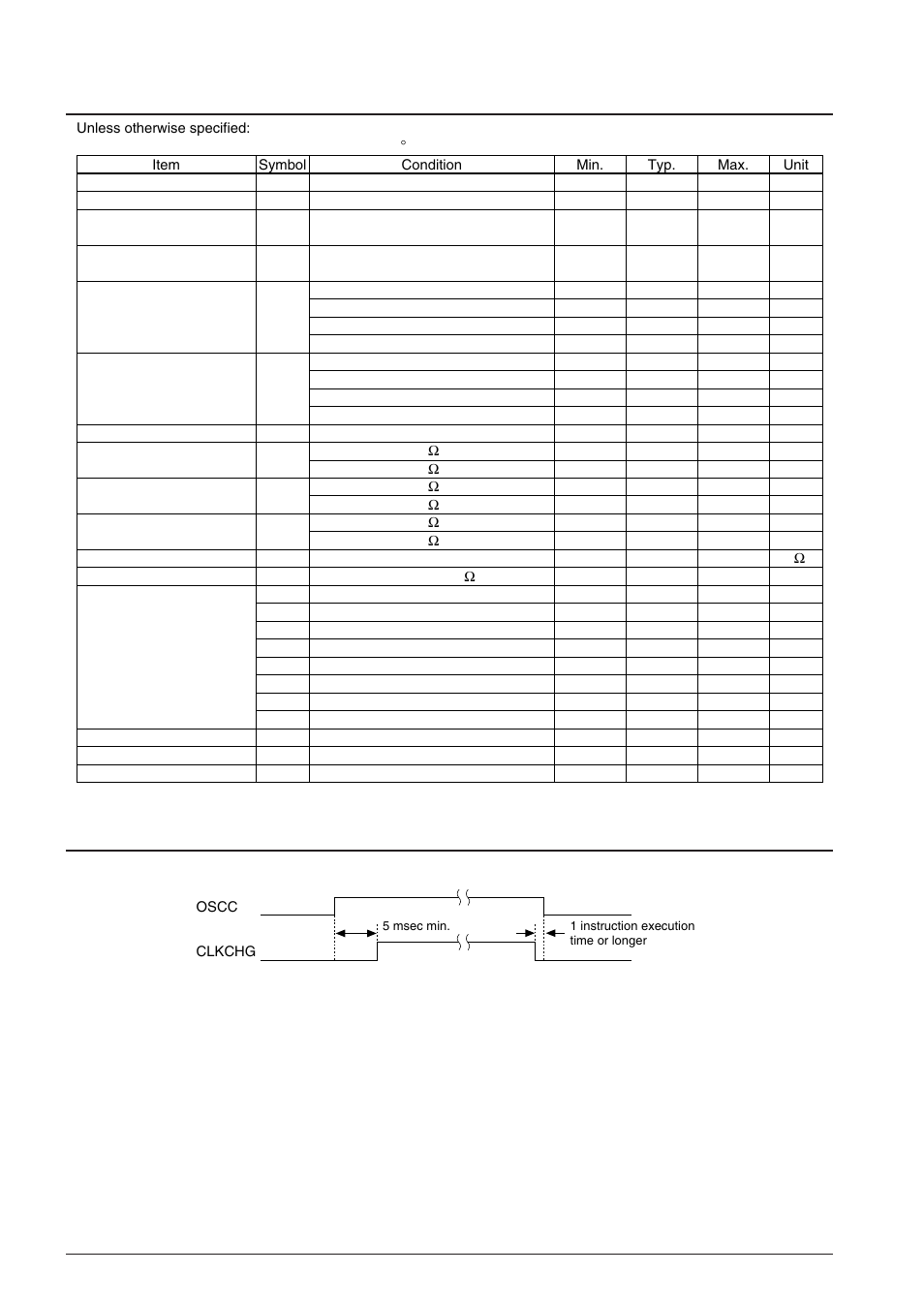 8 telephone function characteristics, 9 timing chart, System clock switching | Epson S1C63558 User Manual | Page 176 / 185