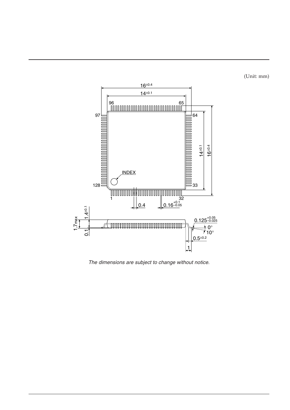 8 package, 1 plastic package, Chapter | Ackage | Epson S1C63558 User Manual | Page 179 / 185