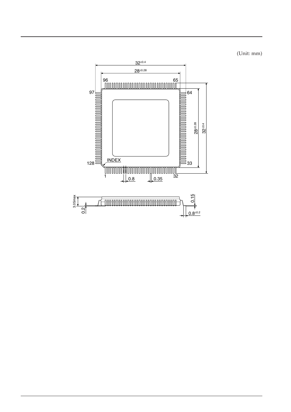 2 ceramic package for test samples | Epson S1C63558 User Manual | Page 180 / 185