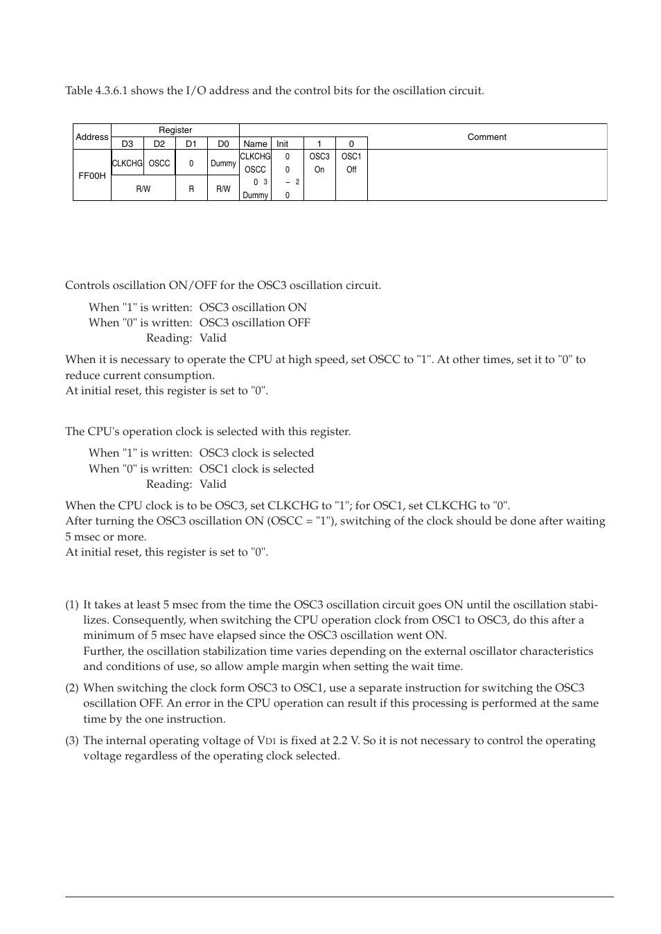 6 i/o memory of oscillation circuit, 7 programming notes | Epson S1C63558 User Manual | Page 37 / 185