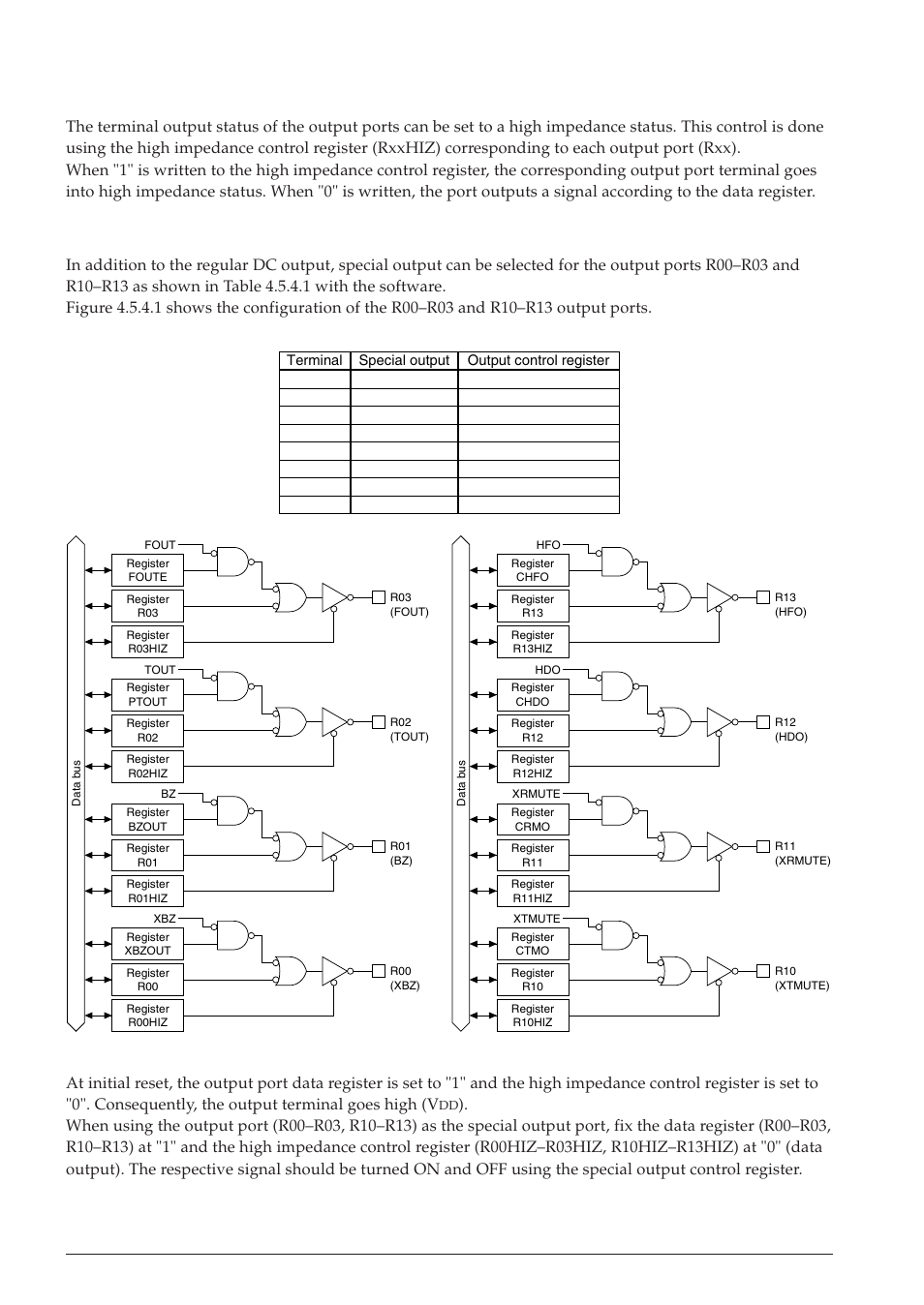 3 high impedance control, 4 special output | Epson S1C63558 User Manual | Page 44 / 185