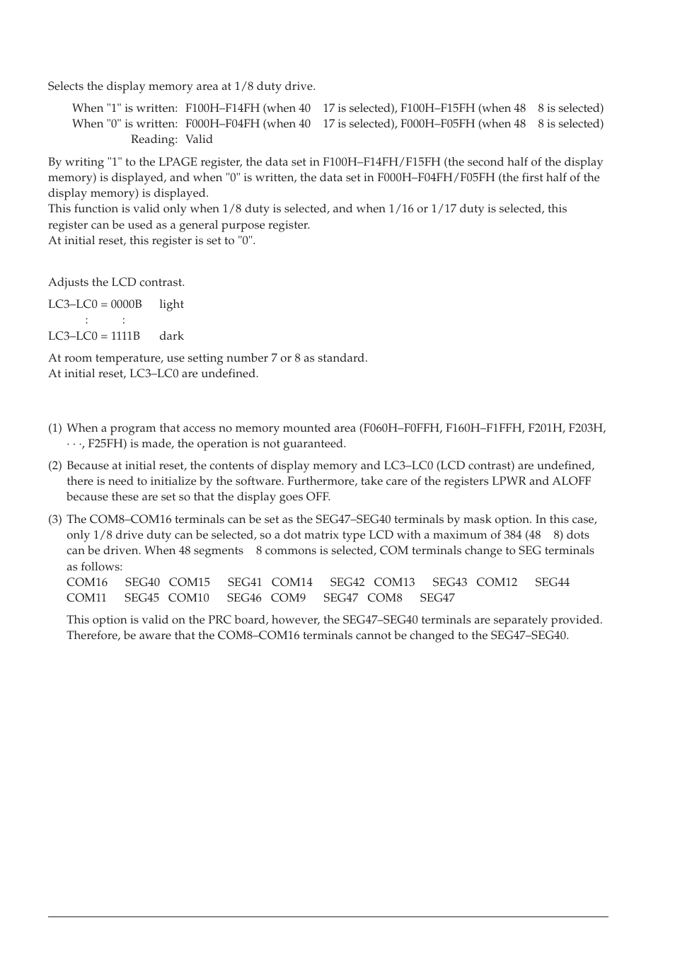 8 programming notes | Epson S1C63558 User Manual | Page 66 / 185