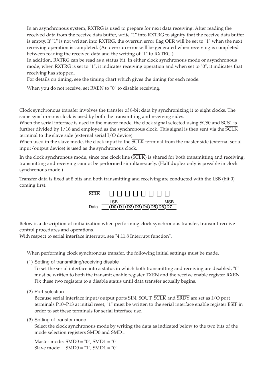 6 operation of clock synchronous transfer | Epson S1C63558 User Manual | Page 92 / 185