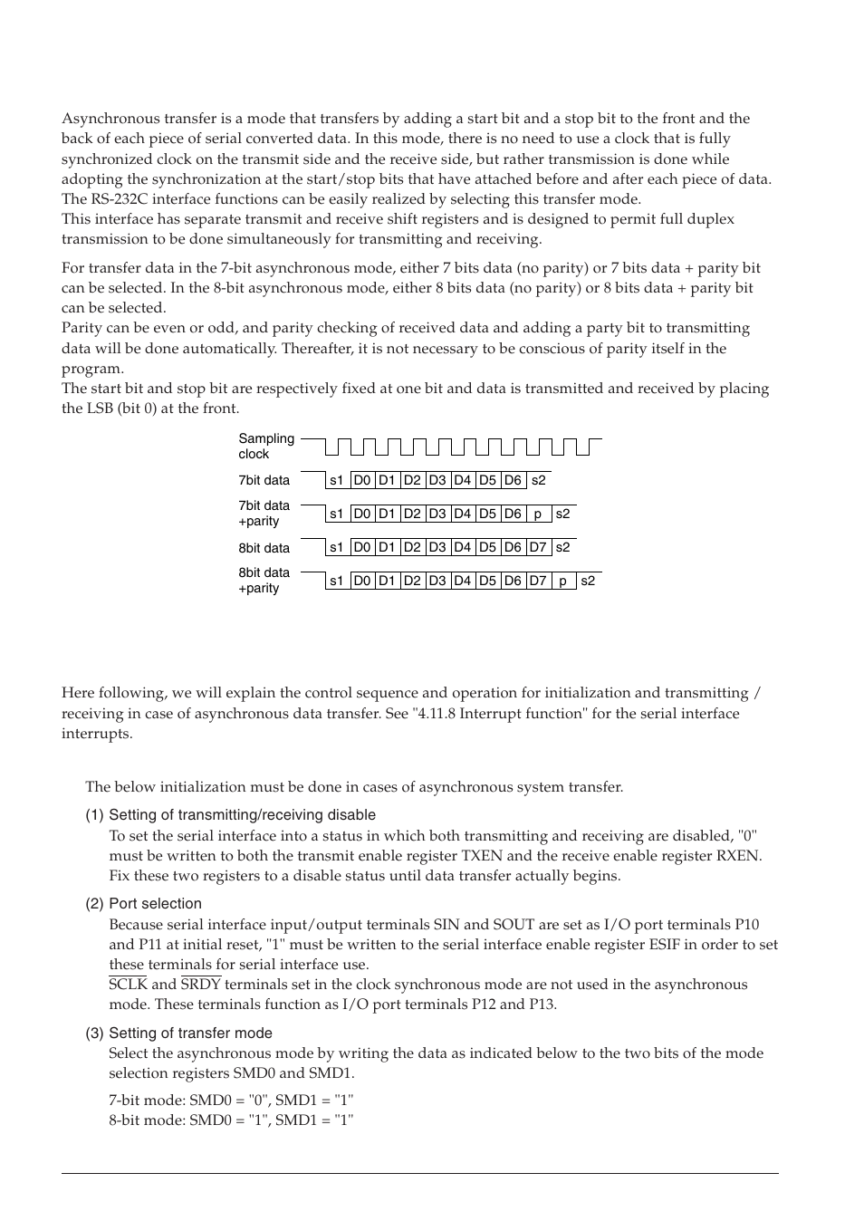 7 operation of asynchronous transfer | Epson S1C63558 User Manual | Page 96 / 185