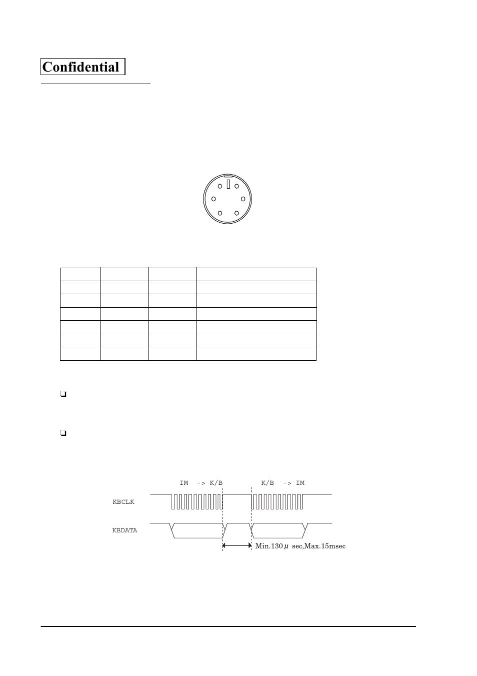 Keyboard/mouse port, Confidential | Epson SR-600 User Manual | Page 158 / 192