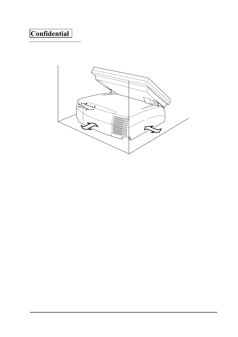 Required clearance, Required clearance -11, Confidential | Epson SR-600 User Manual | Page 21 / 192