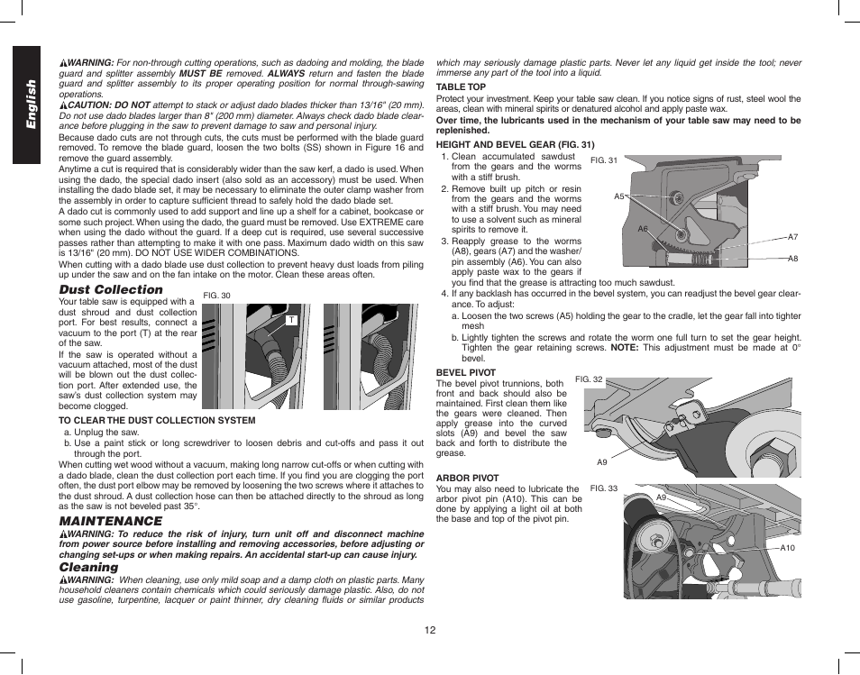 Epson WOODWORKER'S TABLE SAW DW746 User Manual | Page 14 / 52