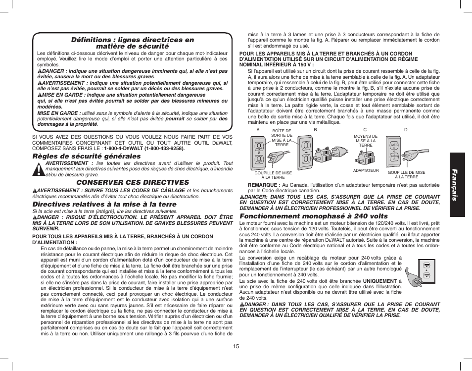 Epson WOODWORKER'S TABLE SAW DW746 User Manual | Page 17 / 52