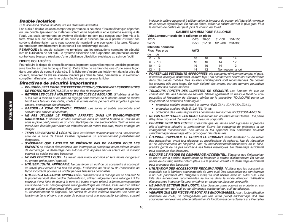 Epson WOODWORKER'S TABLE SAW DW746 User Manual | Page 18 / 52