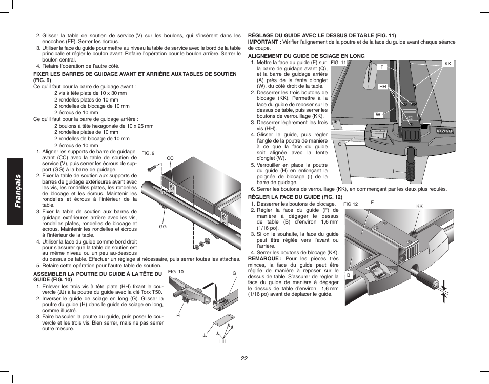 Epson WOODWORKER'S TABLE SAW DW746 User Manual | Page 24 / 52