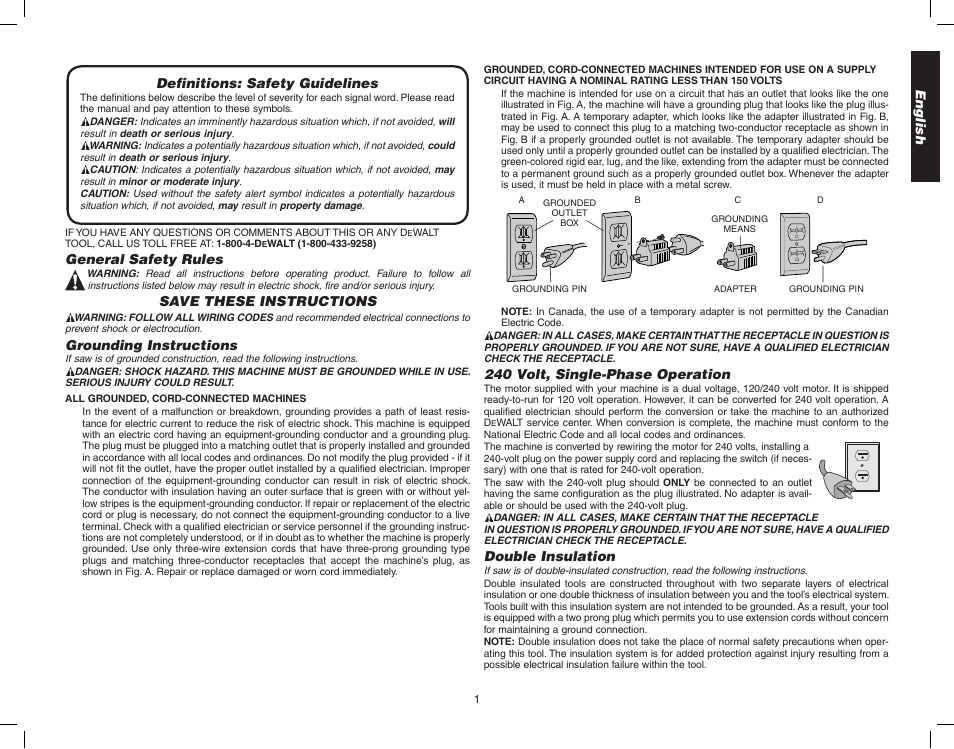 Epson WOODWORKER'S TABLE SAW DW746 User Manual | Page 3 / 52