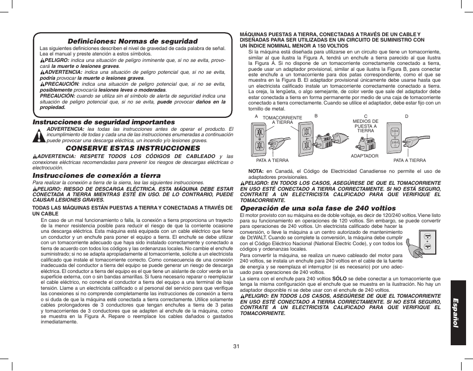 Epson WOODWORKER'S TABLE SAW DW746 User Manual | Page 33 / 52