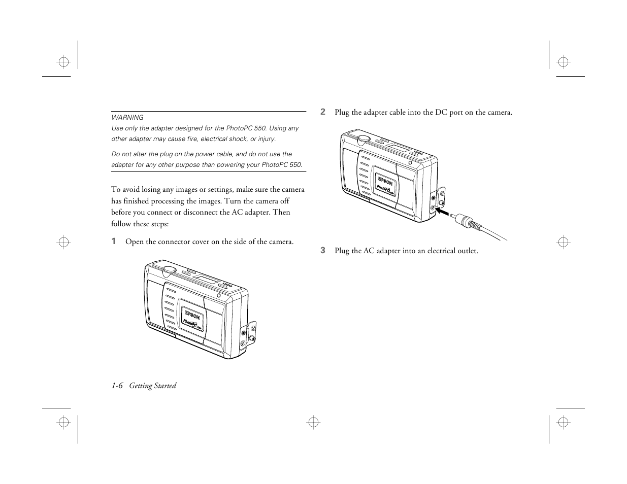 Epson PhotoPC 550 User Manual | Page 18 / 107